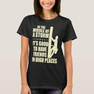 Thank A Lineman Quote Electrical Lineman Electrici T-Shirt