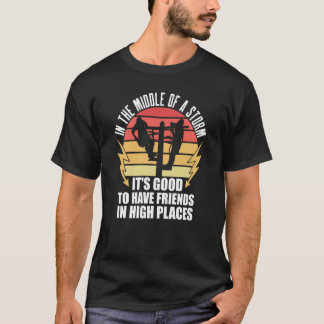 Thank A Lineman Quote Electrical Lineman Electrici T-Shirt
