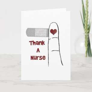 Thank A Nurse Blank Greeting Card