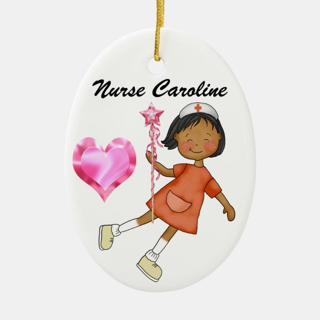 Thank a Nurse - SRF Ceramic Tree Decoration (Front)