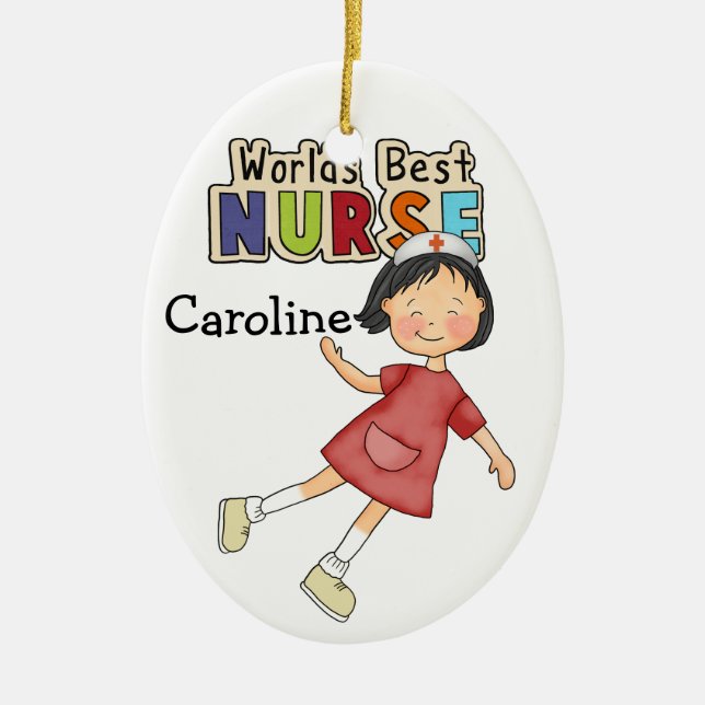 Thank a Nurse - SRF Ceramic Tree Decoration (Front)