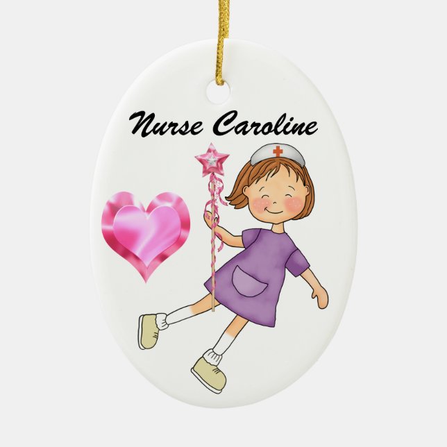 Thank a Nurse - SRF Ceramic Tree Decoration (Front)