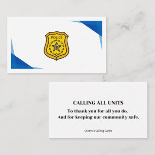 Thank A Policeman Calling Card