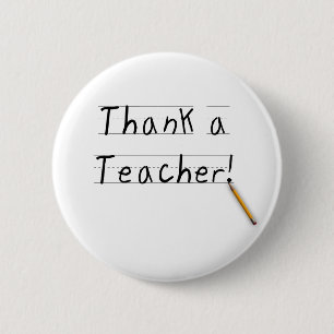 Thank a Teacher 6 Cm Round Badge