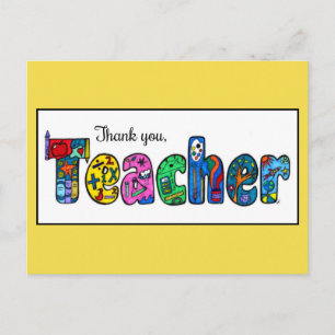 Thank a teacher postcard! postcard