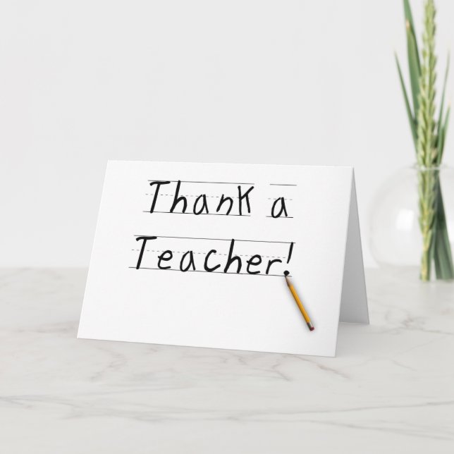 Thank a Teacher You Card (Front)