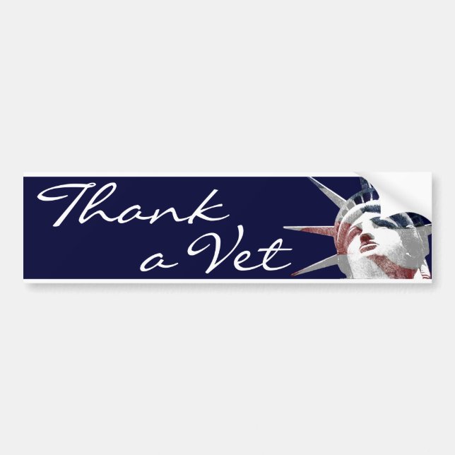 Thank a Vet Bumper Sticker (Front)