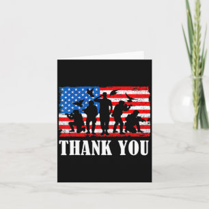 Thank army gift memorial day partiotic militar card