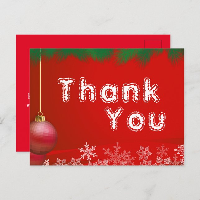 Thank for Christmas foods  Postcard (Front/Back)