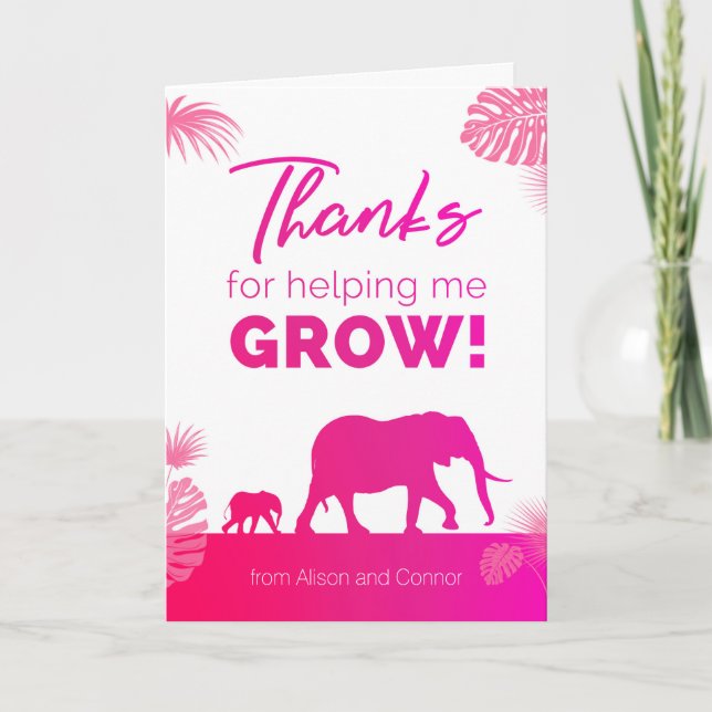 Thank for helping me grow! card (Front)