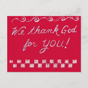 Thank God 4 U Postcard