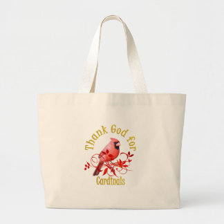 Thank God for Cardinals Large Tote Bag