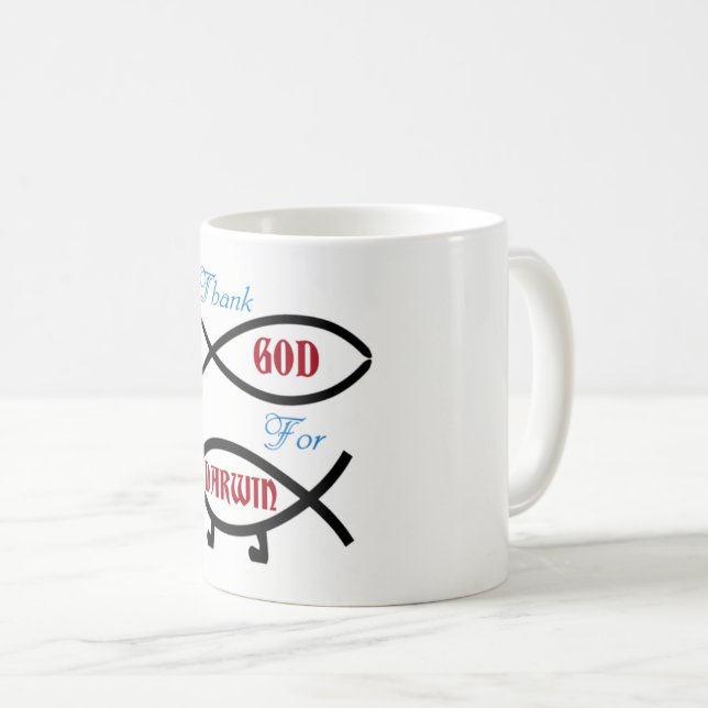 Thank God For Darwin Mug (Front Right)