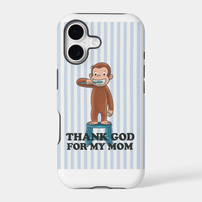 ✨ “Thank God for My Mom” Cute Monkey Phone Case (Back)