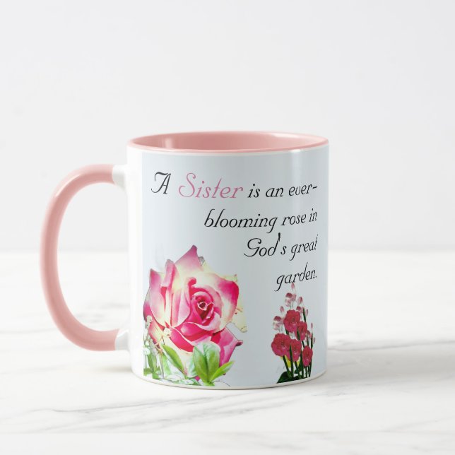 Thank God for Sisters Personalised Mug (Left)