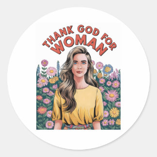 Thank God For Women! Sticker 