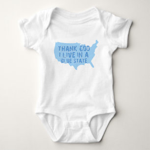 Thank God I Live In A Blue State Baby Bodysuit