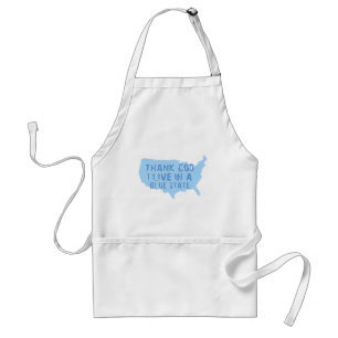 Thank God I Live In A Blue State Standard Apron