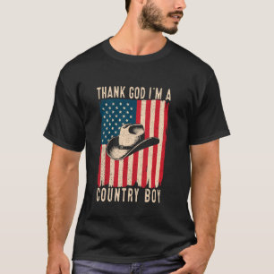 Thank God I'm A Country Music Boy Cowboy Western R T-Shirt