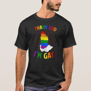 Thank God I'm Gay Lgbtq Christian Gay Pride Church T-Shirt