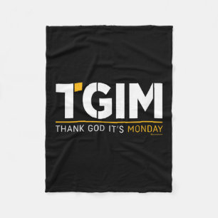 Thank God, It's Monday_ A Funny Twist On Workplace Fleece Blanket