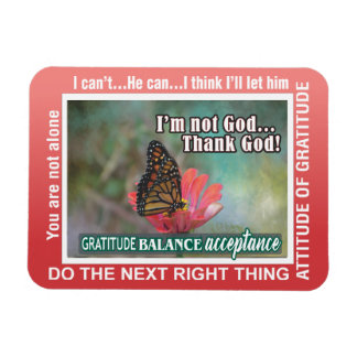 thank God  slogans butterflies Magnet
