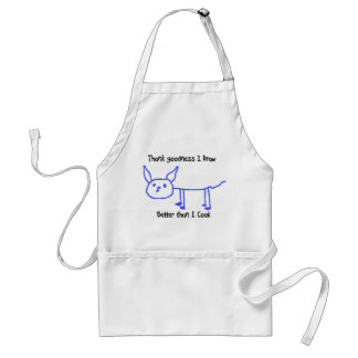 Thank goodness I Draw Better than I Cook Standard Apron