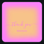 Thank Name Pink Makeup Artist Small Business Lemon Square Sticker<br><div class="desc">Dusty GlamEffect Sticker 
Smile All The Day! 
florenceKdesign</div>