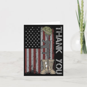 Thank patriotic memorial day 4th of july fl card