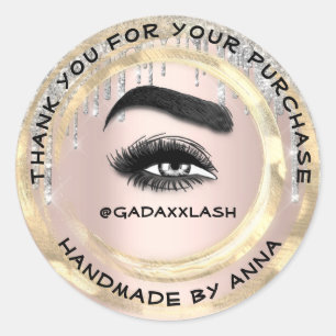 Thank Shopping Makeup Artist Lash Products Classic Round Sticker