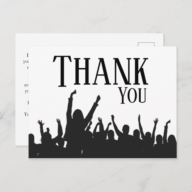 Thank to Event planner Postcard (Front/Back)