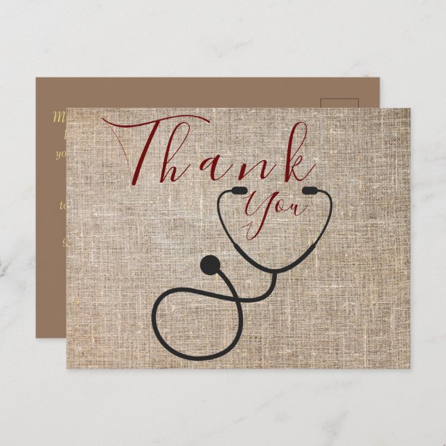 Thank to the doctor Postcard (Front/Back)