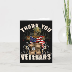 Thank Veterans Day Memorial Day Partiotic Military Card