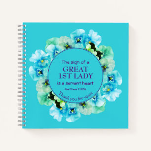 Thank You 1st Lady Floral PASTOR APPRECIATION Notebook