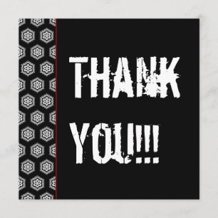 Thank You 21st Surprise Party Black Red W1451 Invitation