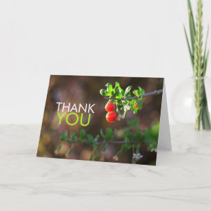 Thank You 2 Red Berries Card