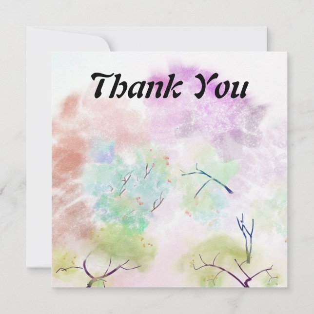 Thank You 5.25" x 5.25" Flat Greeting Card (Front)