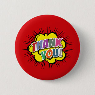 Thank You 6 Cm Round Badge