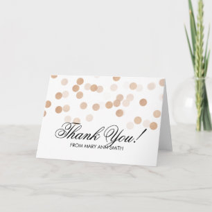 Thank you 80th Birthday Copper Foil Glitter Lights Card