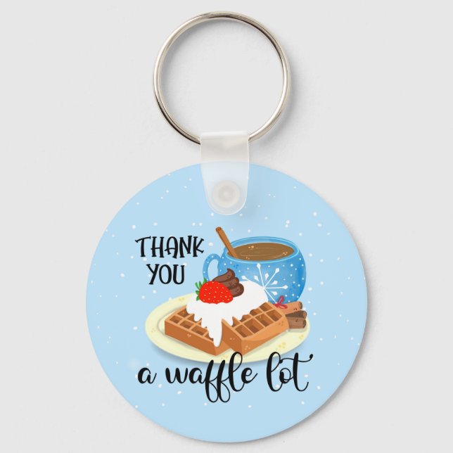 thank you a waffle lot teacher volunteer gift key ring (Front)