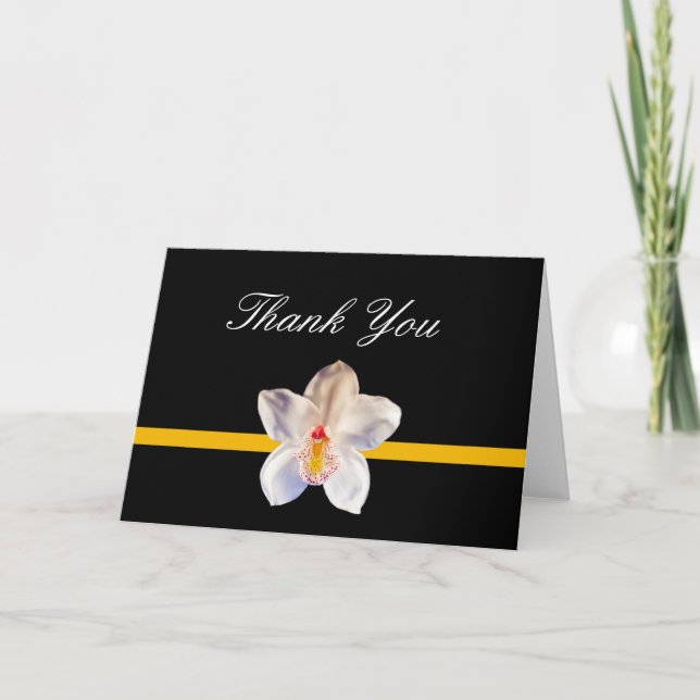 Thank You Acknowledgement Card Flower Design Blank (Front)