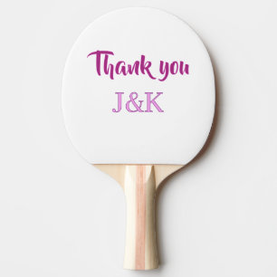 Thank you add couple name initial letter PURPLE PI Ping Pong Paddle