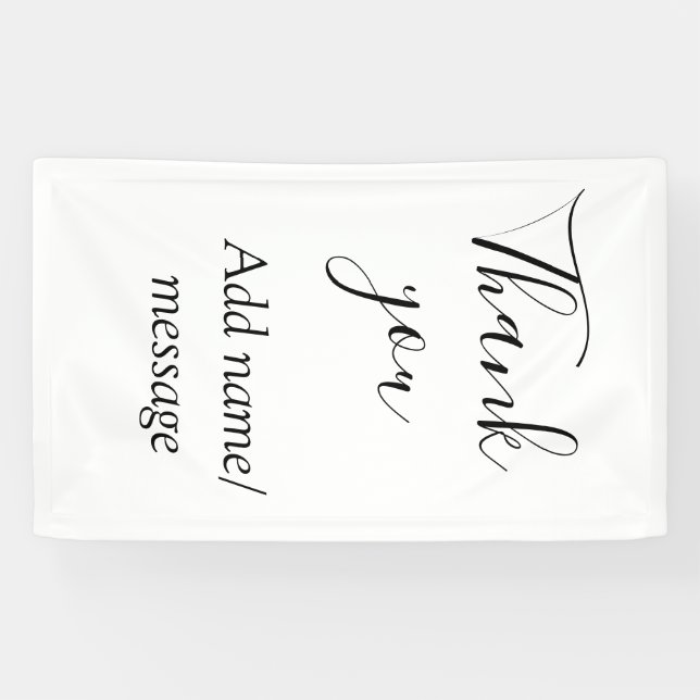 Thank you add name message simple stylish calligra banner (Horizontal)