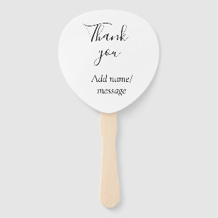 Thank you add name message simple stylish calligra hand fan