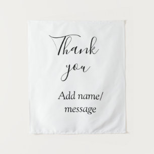 Thank you add name message simple stylish calligra tapestry