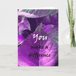 THANK YOU Admin Professionals Day PURPLE LEAVES Card