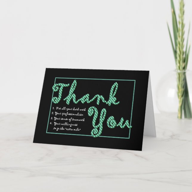 THANK YOU Administrative Professionals Day GREEN Card (Front)