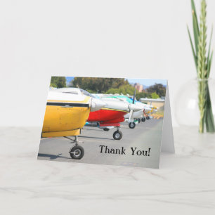 Thank You Aeroplanes greeting card