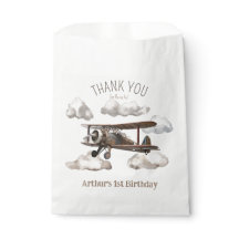 Thank you Airplane party favor bags