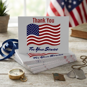 Thank You American Flag Postcard